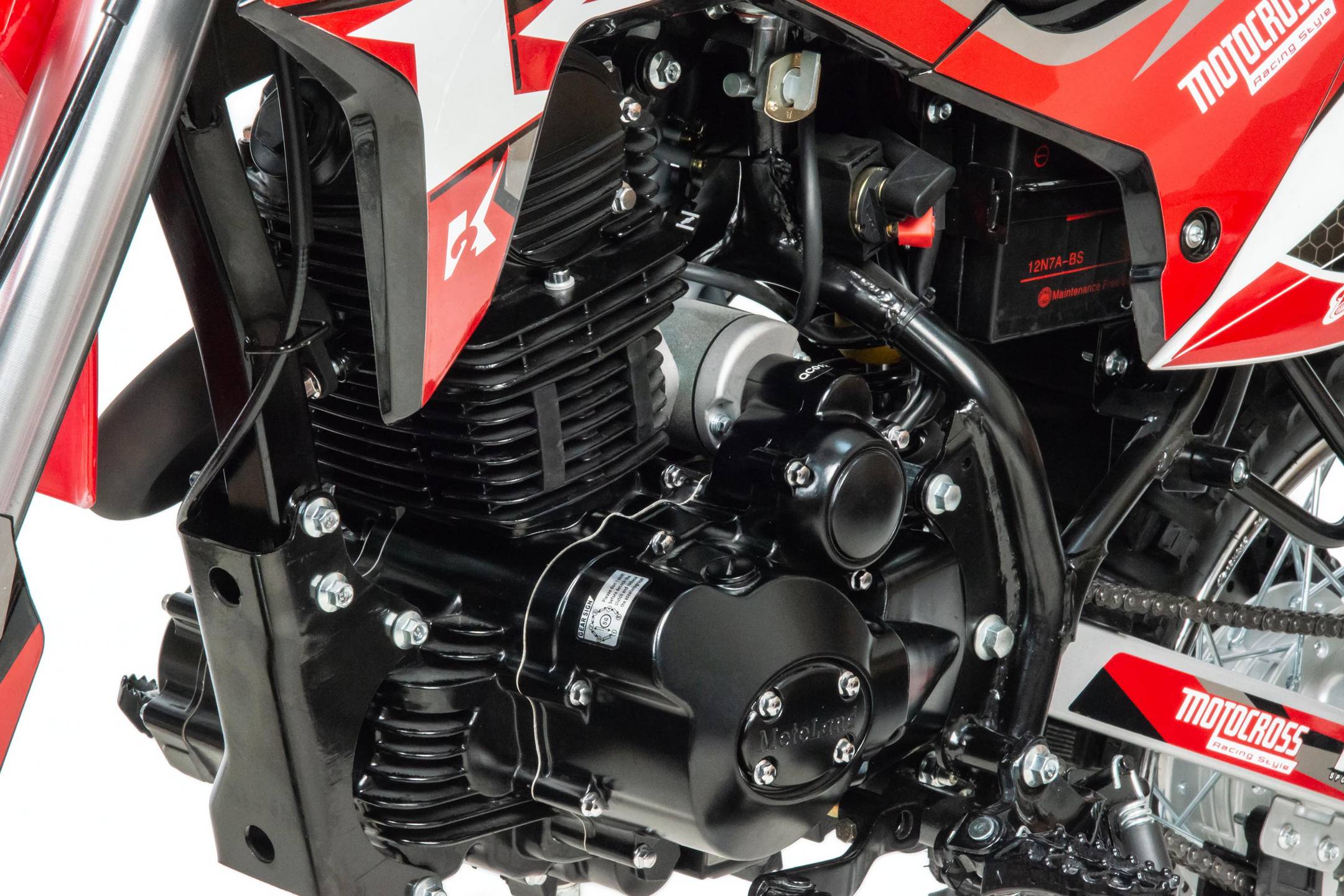 Мотоцикл Кросс Motoland RZ 200 (164FML) красный