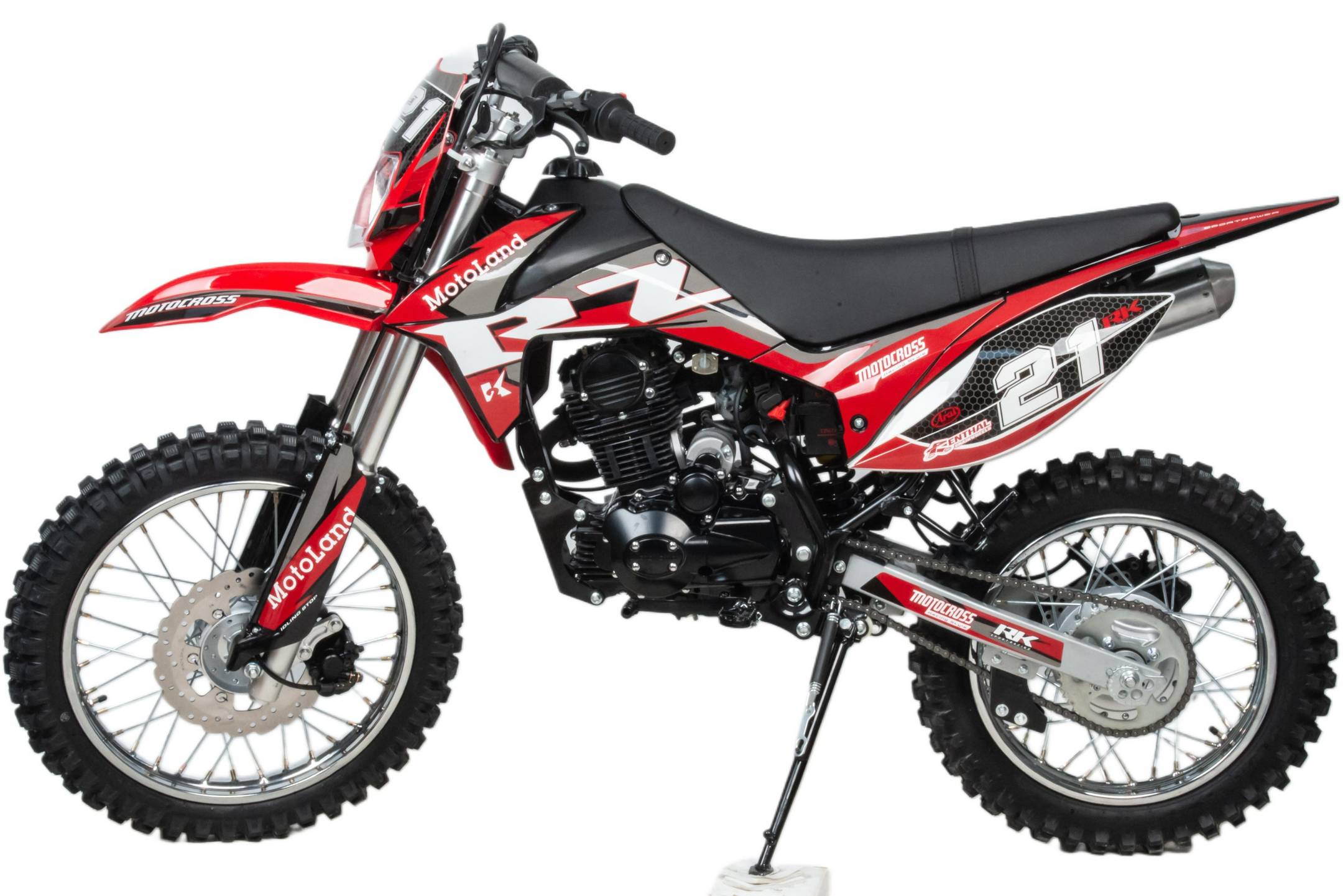 Мотоцикл Кросс Motoland RZ 200 (164FML) красный