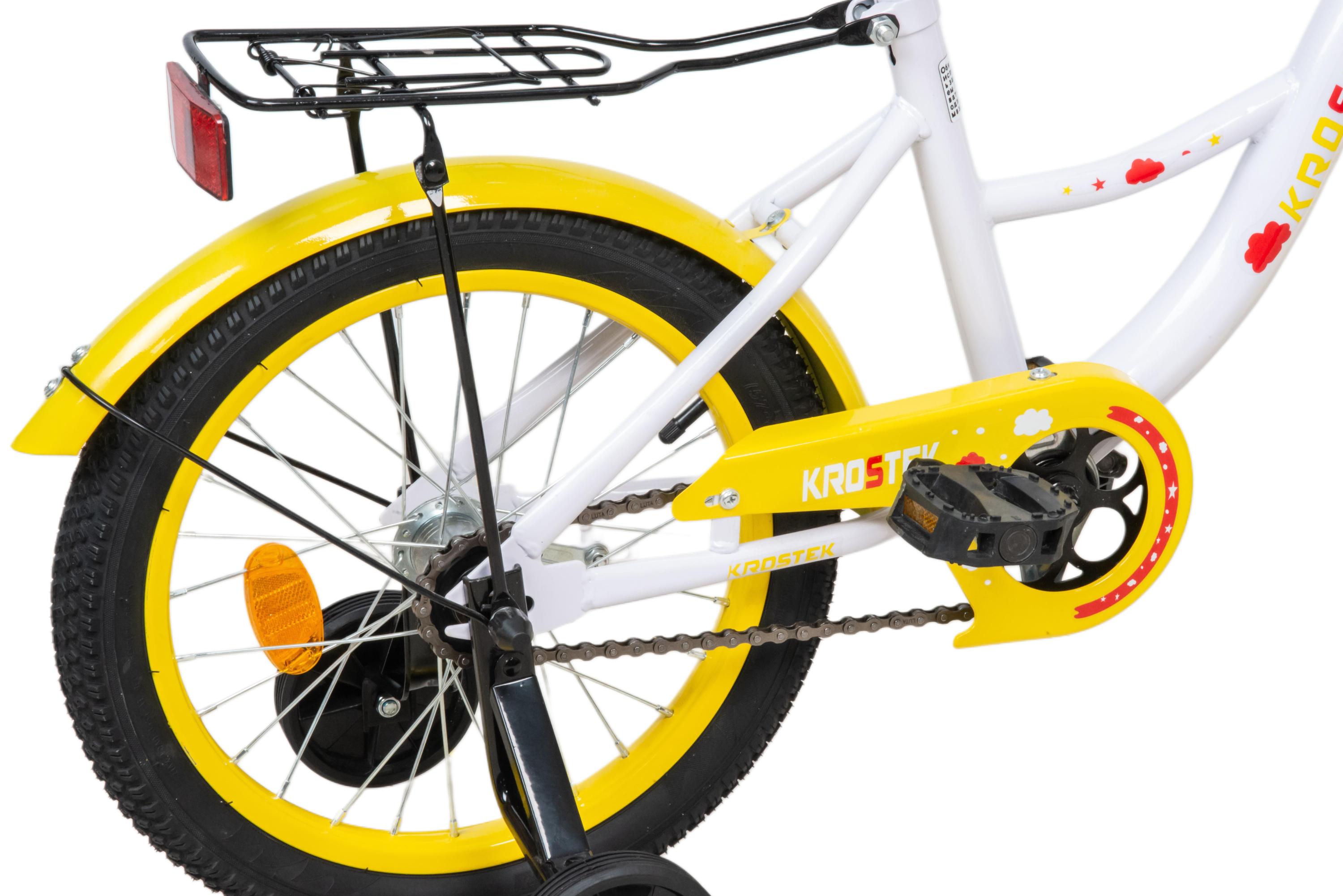 Велосипед 16" KROSTEK PLAY (желтый)