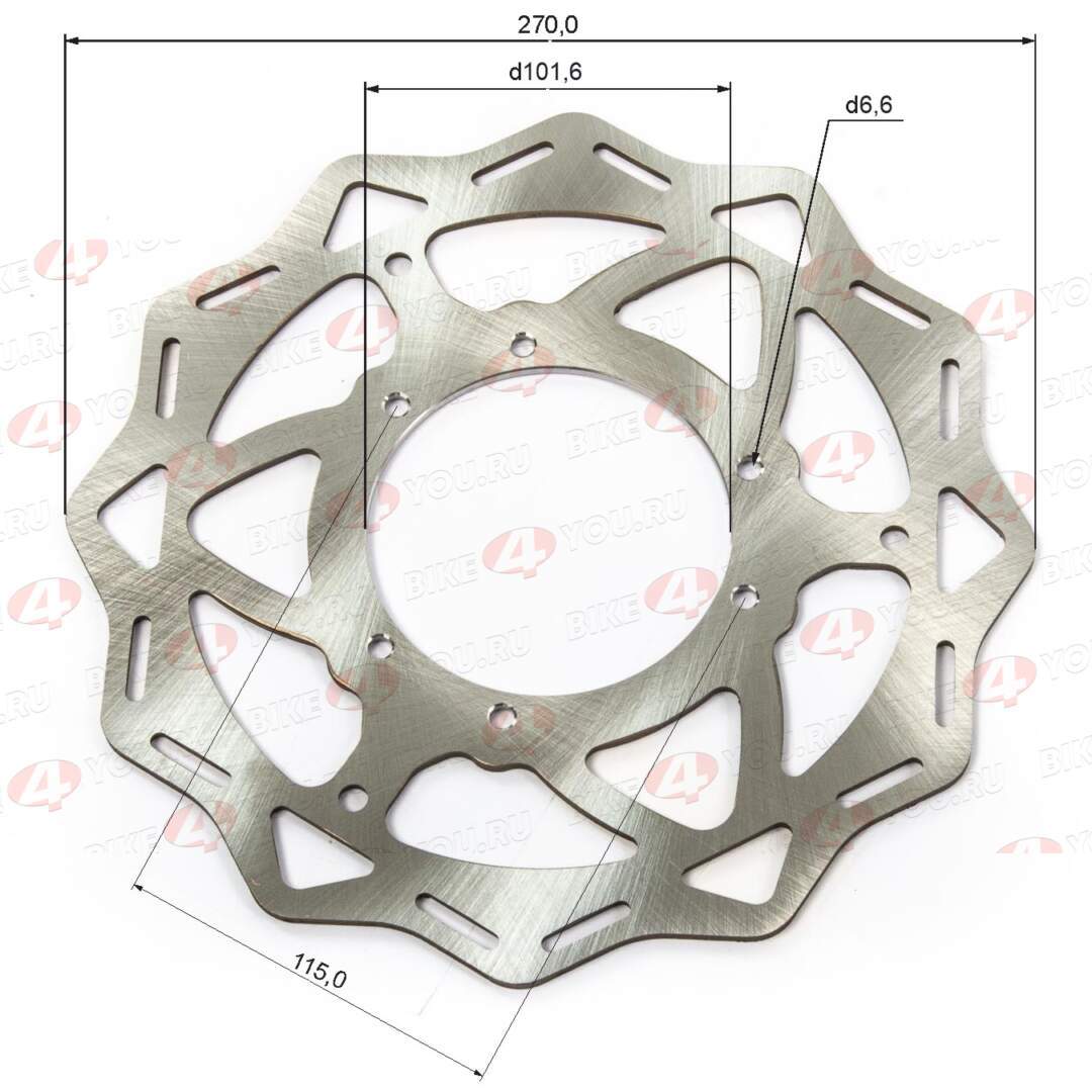 Диск тормозной передний  ТТ250  270мм